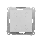 SIMON 55 WMDL-TEZ2-143 Łącznik/przycisk roletowy podwójny, elektroniczny (moduł); Aluminium mat
