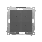 SIMON 55 WMDS-TEK1W-116 CONTROL – Kontroler przyciskowy sterujący bezprzewodowo innymi urządzeniami Simon GO, możlwiość zaprogramowania 30 akcji, sterowany smartfonem [Wi-Fi], 230 V, (moduł); Grafitowy mat