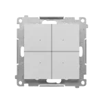 SIMON 55 WMDS-TEK1W-143 CONTROL – Kontroler przyciskowy sterujący bezprzewodowo innymi urządzeniami Simon GO, możlwiość zaprogramowania 30 akcji, sterowany smartfonem [Wi-Fi], 230 V, (moduł); Aluminium mat