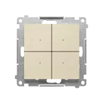 SIMON 55 WMDS-TEK1W-144 CONTROL – Kontroler przyciskowy sterujący bezprzewodowo innymi urządzeniami Simon GO, możlwiość zaprogramowania 30 akcji, sterowany smartfonem [Wi-Fi], 230 V, (moduł); Szampański mat