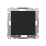 SIMON 55 WMDS-TEK1W-149 CONTROL – Kontroler przyciskowy sterujący bezprzewodowo innymi urządzeniami Simon GO, możlwiość zaprogramowania 30 akcji, sterowany smartfonem [Wi-Fi], 230 V, (moduł); Czarny mat