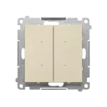 SIMON 55 GO WMDS-TEW2W-144 Sterownik podwójny oświetleniowy, sterowany smartfonem [Wi-Fi] - SWITCH D; 2x5 A, 230 V, (moduł); Szampański mat