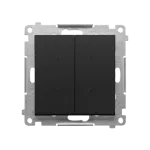 SIMON 55 GO WMDS-TEW2W-149 Sterownik podwójny oświetleniowy, sterowany smartfonem [Wi-Fi] - SWITCH D; 2x5 A, 230 V, (moduł); Czarny mat
