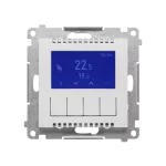 SIMON 55 WMDR-18XXX1-114 Termostat programowalny z wyświetlaczem z wew/zewn czujnikiem temperatury, bez sondy (moduł) 16(2) A, 230V~; Jasnoszary mat