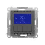 SIMON 55 WMDR-18XXX1-116 Termostat programowalny z wyświetlaczem z wew/zewn czujnikiem temperatury, bez sondy (moduł) 16(2) A, 230V~; Grafitowy mat