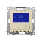 SIMON 55 WMDR-18XXX1-144 Termostat programowalny z wyświetlaczem z wew/zewn czujnikiem temperatury, bez sondy (moduł) 16(2) A, 230V~; Szampański mat