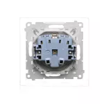 SIMON 55 WMDW-321102-114A Gniazdo Schuko do wersji IP44 z przesłonami z uszczelką ramki (moduł) 16 A, 250 V~, szybkozłącza. Klapka transparentna; Jasnoszary mat