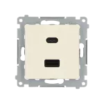 SIMON 54 WMDZ-EC2CAQ-041 Ładowarka USB C+A (moduł), 30W, 230V; krem