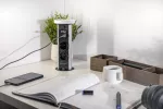 PRZEDŁUŻACZ BIURKOWY WPUSZCZANY CAMINO 80mm, 2x GNIAZDO SCHUKO, USB A+C, ŁADOWARKA INDUKCYJNA 10W, PRZEWÓD 1,5m, CZARNY