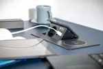 PRZEDŁUŻACZ BIURKOWY WPUSZCZANY AVARO PLUS,1x GNIZDO FRENCH, USB A+C, ŁADOWARKA INDUKCYJNA 5W, PRZEWÓD 1,5m, BIAŁY