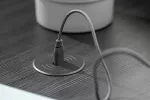 ZESTAW ŁADOWARKA BEZPRZEWODOWA Z USB CZARNA Z ZASILACZEM (KABEL USB ROZŁĄCZNY 2m)