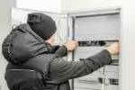 BORGER Kamizelka ocieplana z kapturem czarna L (52)