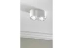 OPRAWA SUFITOWA AVEIRO DUO BIS, max. 250V, 50/60Hz, 160x80x90mm, IP20, max 20W*2, OKRĄGŁA, BIAŁA