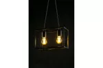 OPRAWA SUFITOWA DIU2 ,3628, AC220-240V, 50/60Hz, 2*E27, IP20, 30cmX18cmX20cm, PODWÓJNA, CZARNA
