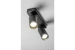 OPRAWA ŚCIENNA SANTO BIS, ALUMINIUM, IP20, max. 20W*2, PODWÓJNA, OKRĄGŁA, CZARNA