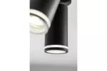 OPRAWA SUFITOWA SOLIS, 55x100mm, max.250V, IP20, 2*GU10, max. 50W, OKRĄGŁA, CZARNA
