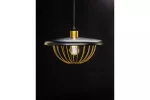 OPRAWA SUFITOWA TULIP, 3444, AC220-240V, 50/60Hz, 1*E27, IP20, ŚR. 36 cm, POJEDYNCZA, CZARNO/ZŁOTA