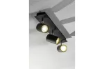 OPRAWA SUFITOWA VENETO, IP20, max. 20W, 3 x GU10, OKRĄGŁA, CZARNA