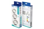 ZESTAW LEDOWY BARRI PLUS, 3X OPRAWA OKRĄGŁA WPUSZCZANA 27 LED 3528SMD, ZIMNY BIAŁY, AC 230V, 1,5W