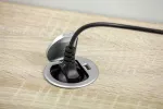 PRZEDŁUŻACZ BIURKOWY WPUSZCZANY CHARGER MINI 60mm, 1X GN SCHUKO, 1XUSB 2,4A,ALU, KABEL 1,9m