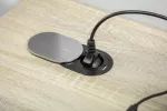PRZEDŁUŻACZ BIURKOWY WPUSZCZANY SLIDE 60mm, 1X GN Z UZIEMIENIEM, 1XUSB 2,4A, INOX, KABEL 1,9m