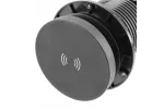 PRZEDŁUŻACZ BIURKOWY WPUSZCZANY CAMINO 80mm, 2x GNIAZDO SCHUKO, USB A+C, ŁADOWARKA INDUKCYJNA 10W, PRZEWÓD 1,5m, CZARNY