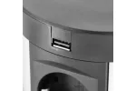 PRZEDŁUŻACZ BIURKOWY WPUSZCZANY COMFORT PLUS 120mm, 4x GNIAZDO FRENCH, 2xUSB, 2xRJ45, ŁADOWARKA INDUKCYJNA 5W, PRZEWÓD 1,5mb, CZARNY