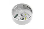 MASKOWNICA ALUMINIOWA ZE ZŁĄCZKĄ ZACISKOWĄ I KABLEM DO OPRAW SUFITOWYCH, 80x28mm, BIAŁA