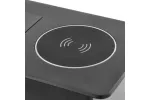 PRZEDŁUŻACZ BIURKOWY WPUSZCZANY AVARO PLUS,1x GNIZDO FRENCH, USB A+C, ŁADOWARKA INDUKCYJNA 5W, PRZEWÓD 1,5m, CZARNY