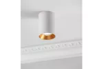 OPRAWA SUFITOWA AERO, ALUMINIUM, 70x100mm, IP20, max. 20W, OKRĄGŁA, BIAŁA