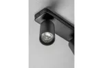 OPRAWA ŚCIENNA SANTO BIS, ALUMINIUM, IP20, max. 20W*2, PODWÓJNA, OKRĄGŁA, CZARNA