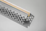 PROFIL LED GLAX KĄTOWY, ZEWNĘTRZNY DO PŁYT GIPSOWO-KARTONOWYCH 3m NIEANODOWANY + OSŁONKA TECHNICZNA