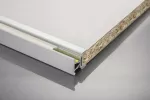 PROFIL ALUMINIOWY LED KĄTOWY - NABIJANY WĄSKI, DWUSTRONNY GLAX MINI SILVER L= 3007 mm