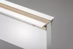 PROFIL ALUMINIOWY LED KĄTOWY - NABIJANY, DWUSTRONNY (DO WYPEŁNIEŃ OBRZEZEM) GLAX SILVER L= 3007 mm