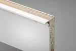 PROFIL ALUMINIOWY LED KĄTOWY - NABIJANY, JEDNOSTRONNY (DO WYPEŁNIEŃ OBRZEZEM) GLAX SILVER L= 3007 mm