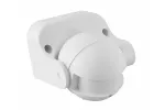 CZUJNIK MIKROFALOWY RUCHU CM-1, max. 1200W, AC 220-240V, 50/60Hz, KĄT DZIAŁANIA 180*, ZASIĘG 1-8m ± 1,5- 3,5m, IP44, WSPÓŁPRACUJE Z LED, NATYNKOWY, BIAŁY