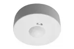 CZUJNIK MIKROFALOWY RUCHU CM-3, max. 1200W, AC 220-240V, 50/60Hz, KĄT DZIAŁANIA 360*, ZASIĘG 1-8m ± 1,5- 3,5m, IP20, WSPÓŁPRACUJE Z LED, NATYNKOWY, BIAŁY