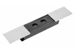 PRZEDŁUŻACZ BIURKOWY WPUSZCZANY PRESTINO, 2xGNIAZDO SCHUKO, USB A+C, RJ45, HDMI, PRZEWÓD 1,5m, SREBRNY