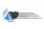 Klucze torx CrV, 9 szt. extra długie