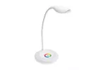LAMPKA BIURKOWA GALACTIC LED, 5W, 240lm,5V DC, 4000K, PODSTAWA RGB, ŁADOWANIE USB, BIAŁY