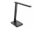 LAMPKA BIURKOWA IZUKA LED, 6W, 400lm, AC220-240V, 50/60Hz, CCT, ŁADOWARKA INDUKCYJNA, CZARNY