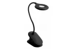 LAMPKA BIURKOWA RINGO,4W, 200lm.DC 5V,1A, 3000K-6000K, 3-CCT,bat.1200 mAh, Ra>80, ŚCIEMNIANIA, CZARNA