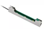 KLIP METALOWY OŚWIETLAJĄCY DO PÓŁKI SZKLANEJ 8mm, 0,24W/12V, 3 DIODY LED, PRZEWÓD 2m Z MINI AMP MĘSKI, ZIMNY BIAŁY