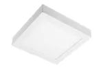OPRAWA LED BOLERO, 18W, 1600lm, AC175-250V, 50/60 Hz, PF>0,5, RA>80, IP40, KĄT ŚWIECENIA 120°, 6 w 1, 3000K/4000K/6400K, WPUSZCZANA/NATYNKOWA, KWADRAT, BIAŁA