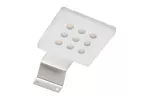 OPRAWA NA WYSIĘGNIKU LEDOWA KWADRATOWA EVITA, 12V DC, 2,2W, 9 SMD5630, CIEPŁY BIAŁY, KOLOR OPRAWY BIAŁY
