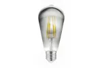 ŹRÓDŁO ŚWIATŁA LED DEKORACYJNE, FILAMENT, GREY, ST64, 1800K, E27, 6,0W, 300lm, AC220-240V, 360°