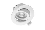 OPRAWA LED VOLARE, TYPU DOWNLIGHT, 5W, 400lm, AC175-250V, 50/60 Hz, PF>0,5, RA>80, IP20, KĄT ŚWIECENIA 38°, CIEPŁA BIAŁA 3000K, OKRĄGŁA, WPUSZCZANA, BIAŁA