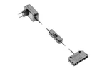 ZASILACZ LED DC 12 V; MOC 12W Z WŁĄCZNIKIEM I DYSTRYBUTOREM 6 GNIAZD