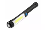 LATARKA LED NA BATERIE 3XAA, 6W, 400lm, 6400K, IP44, CZARNA