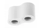 OPRAWA SUFITOWA AVEIRO DUO BIS, max. 250V, 50/60Hz, 160x80x90mm, IP20, max 20W*2, OKRĄGŁA, BIAŁA